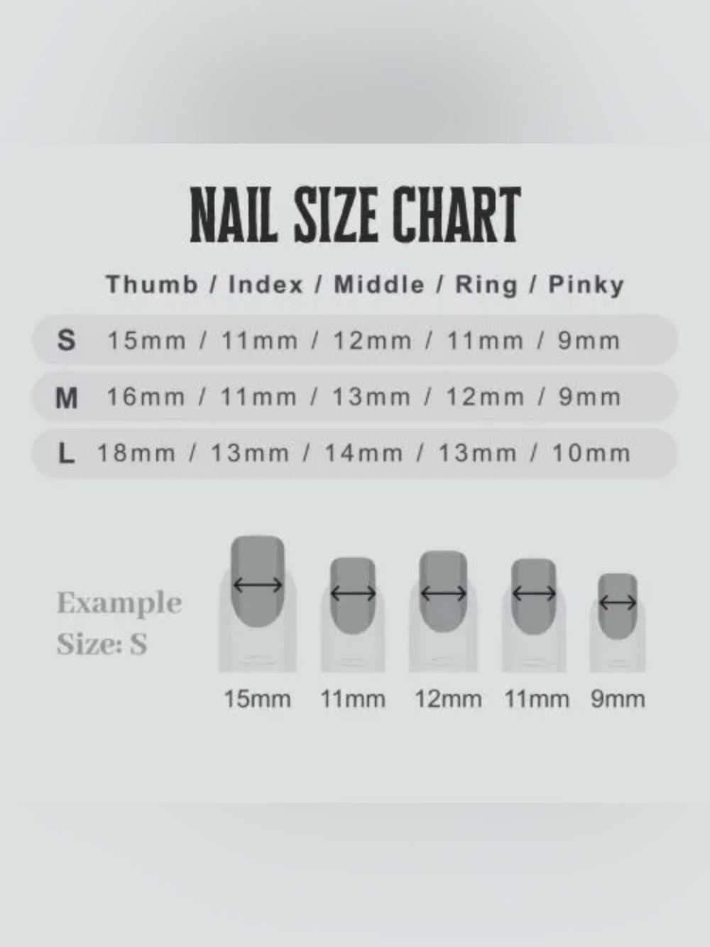 Almond Handmade Press on Nail - Size Large - Picture 3 of 3